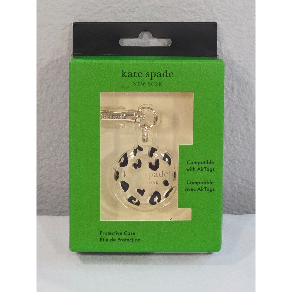 Kate Spade AirTag Protective Case ‘City Leopard’ New/sealed
